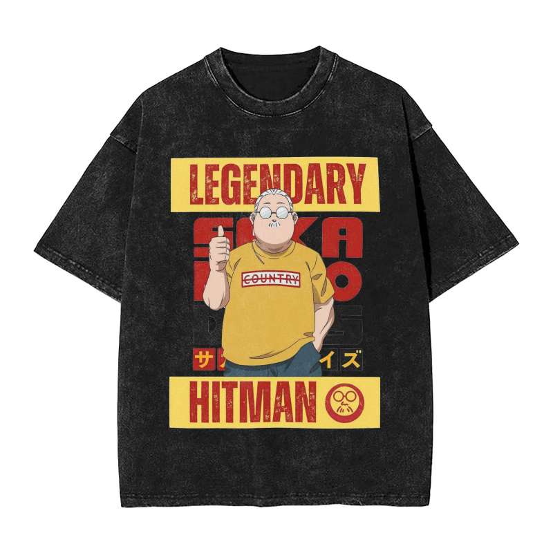 Vintage-Wash Short-Sleeve T-Shirt | SPY×FAMILY Legendary Assassin Character Print – Unisex Oversized Fit