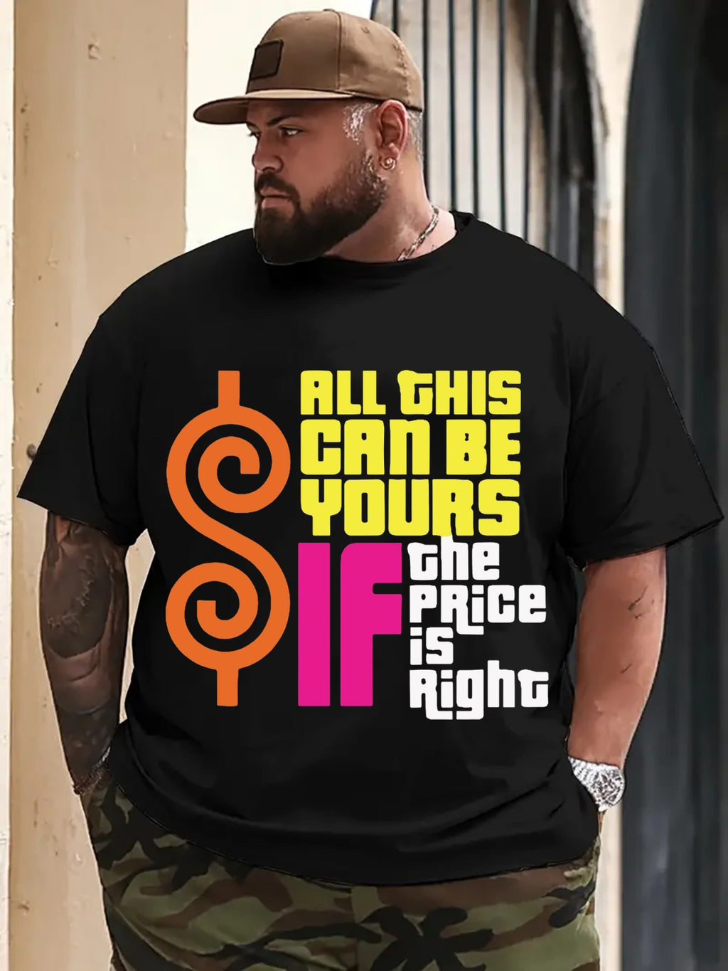 Men's DailyPlus size 5XL 6XL 100 Cotton T-shirt 180g pure cotton with classic letter pattern printed casual round neck top T-shirt short sleeved suitable for all seasons, versatile for all seasons