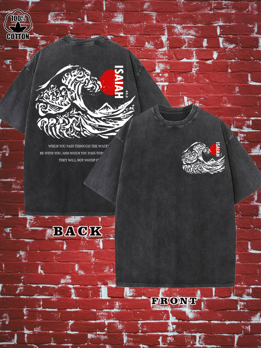 Men's 230g Heavyweight 100% Cotton T-Shirt - Y2K Retro Washed Soft Distressed Vintage Streetwear Style Short Sleeve Round Neck Casual Summer Tee for Daily Wear