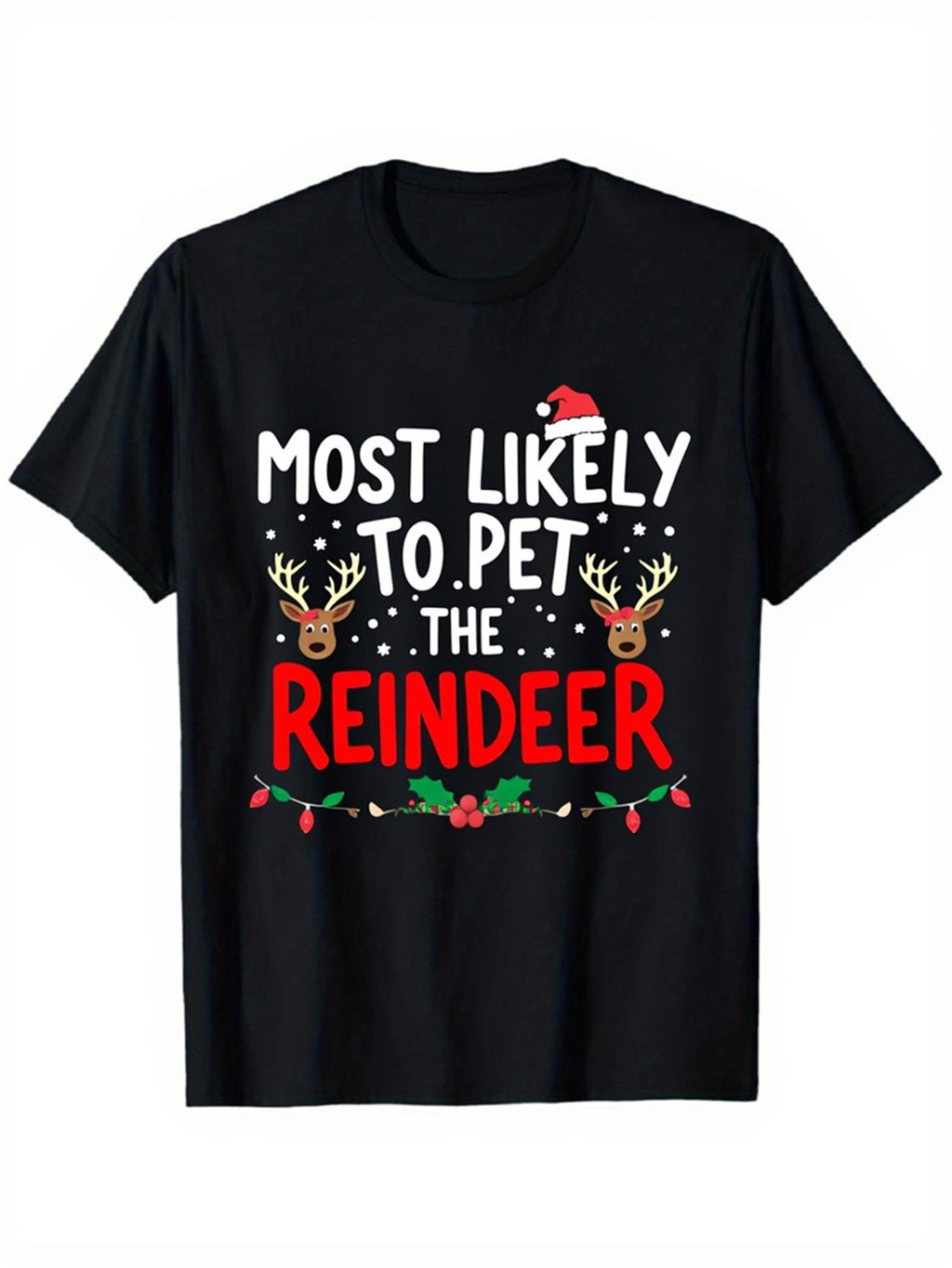 Men's casual sports breathable T-shirt 180g pure cotton oversized Christmas themed hip-hop printed fashionable versatile top men's T-shirt pure cotton short sleeved spring and summer all season universal