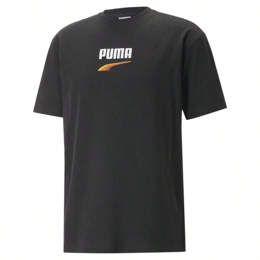 Puma | Downtown Logo Crew Neck Short Sleeve T-Shirt |  | Men Sports Tees & Tanks1:1