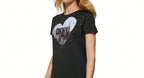DKNY Jeans Womens Crewneck Embellished Logo T-Shirt1:1