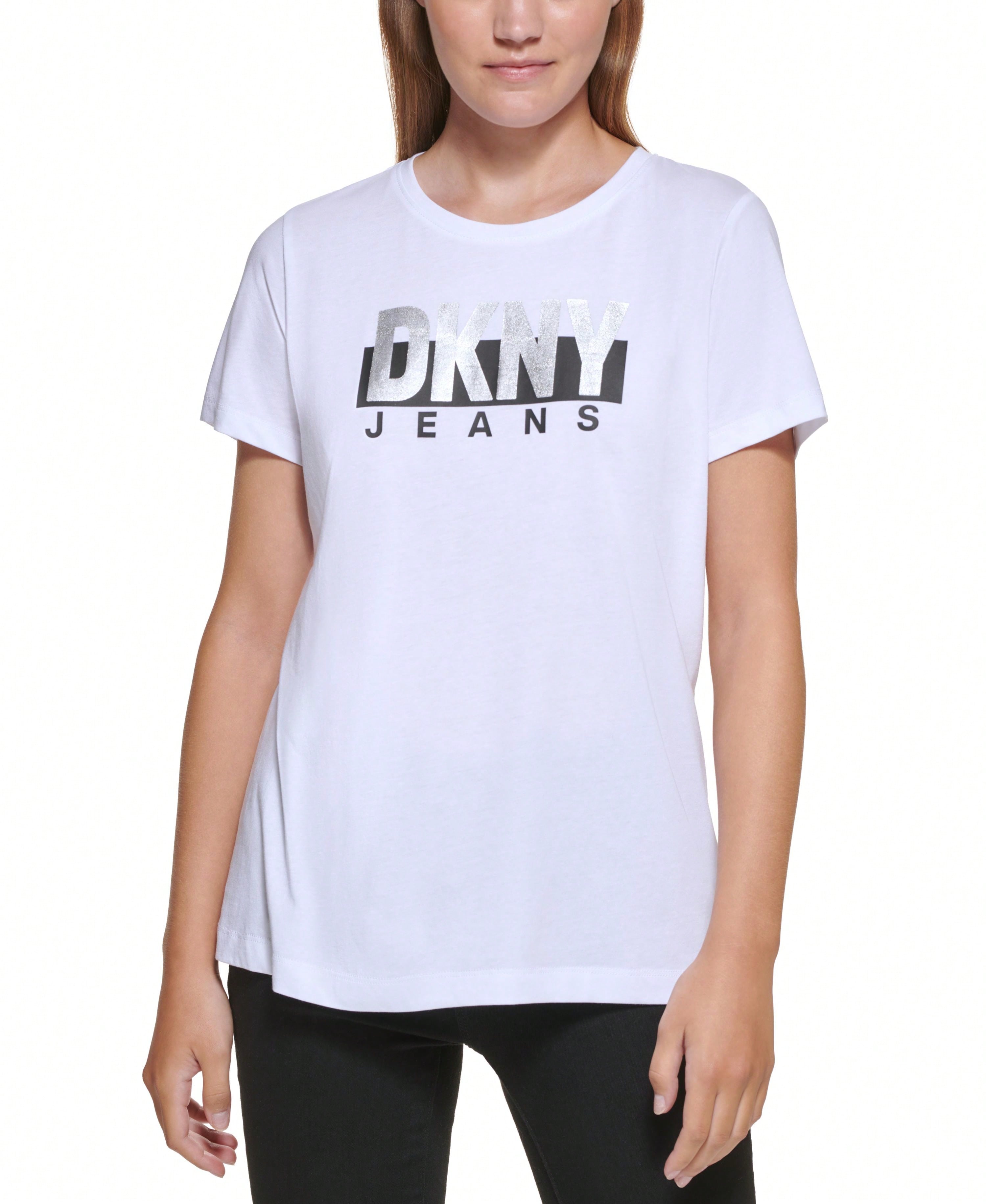 DKNY Jeans Metallic Logo T-Shirt1:1