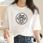 Luxury Brand Fashion Letter H Surrey Printed Crew Neck Clothing Short Sleeve T-Shirt Women's Summer Y2K Top New