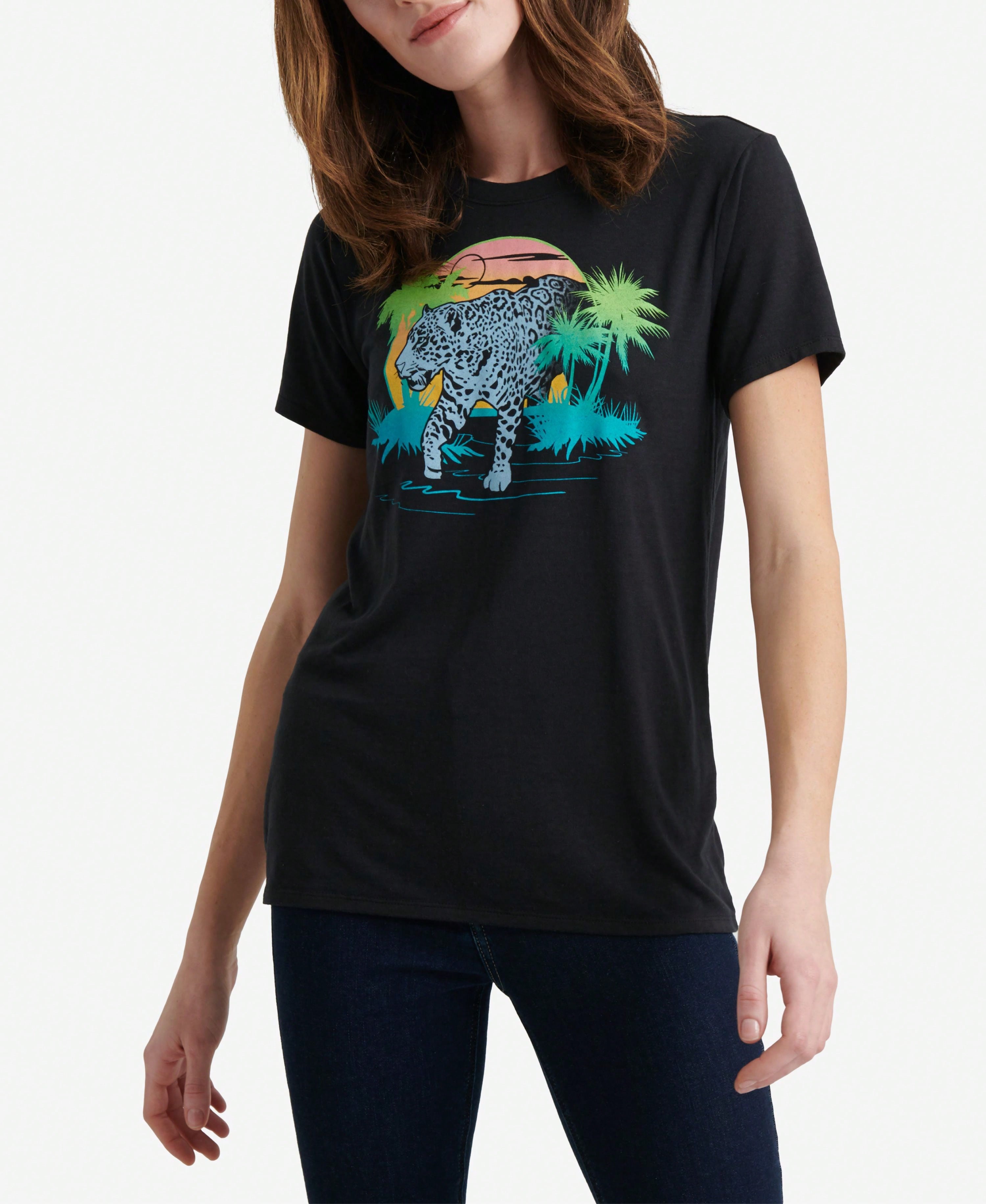 Lucky Brand Cotton Cheetah Graphic T-Shirt1:1