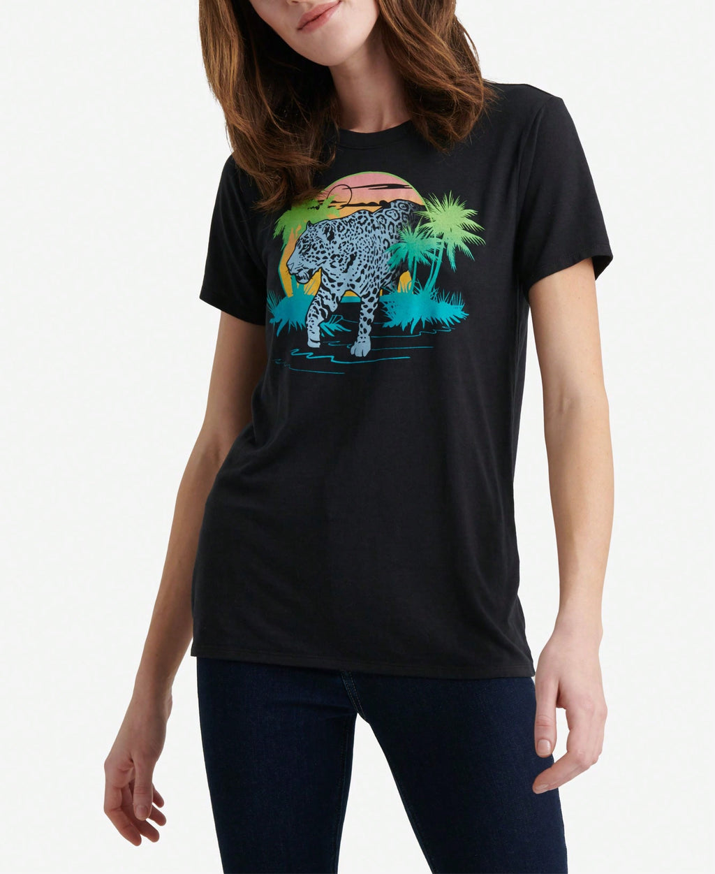 Lucky Brand Cotton Cheetah Graphic T-Shirt1:1