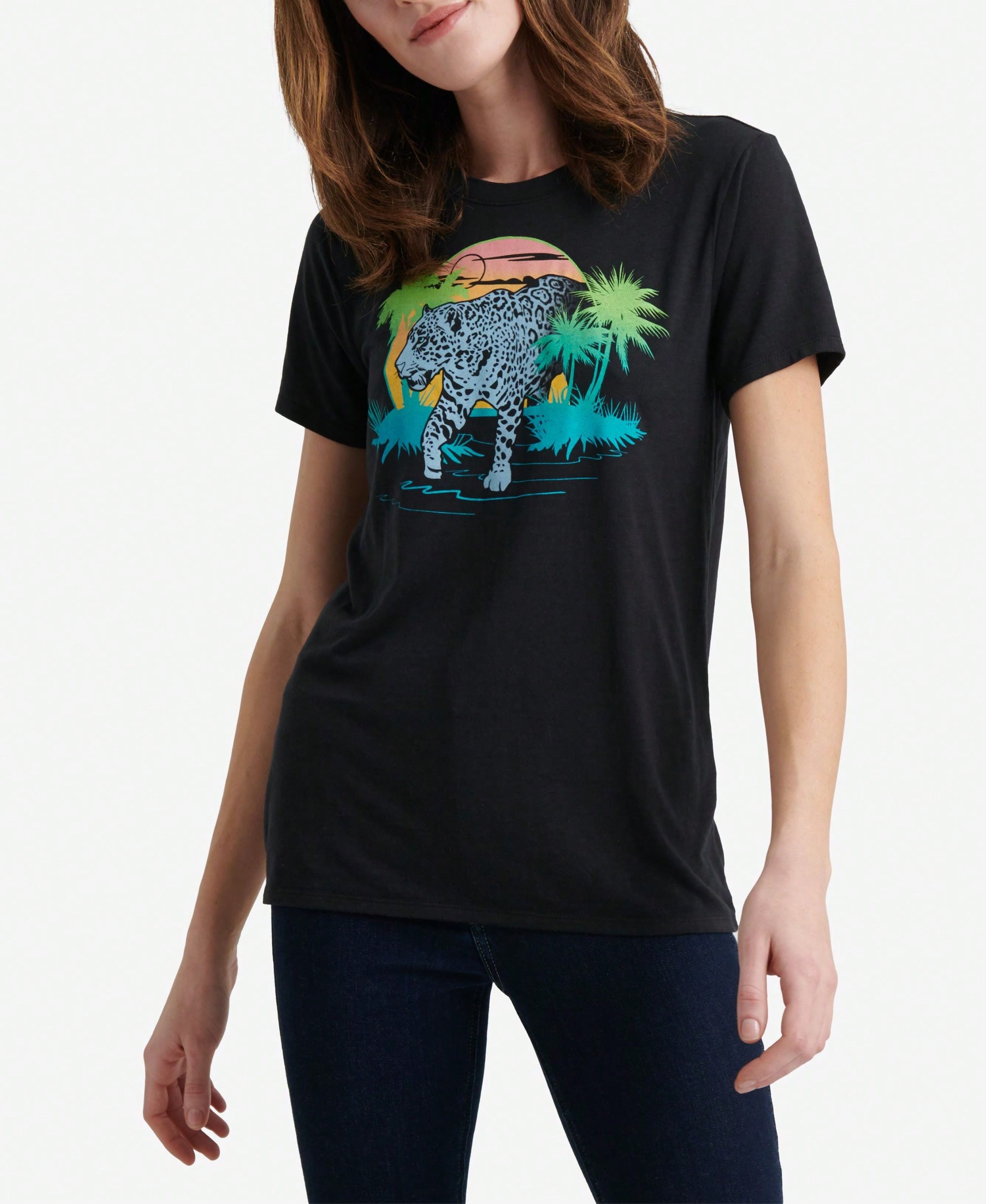Lucky Brand Cotton Cheetah Graphic T-Shirt1:1