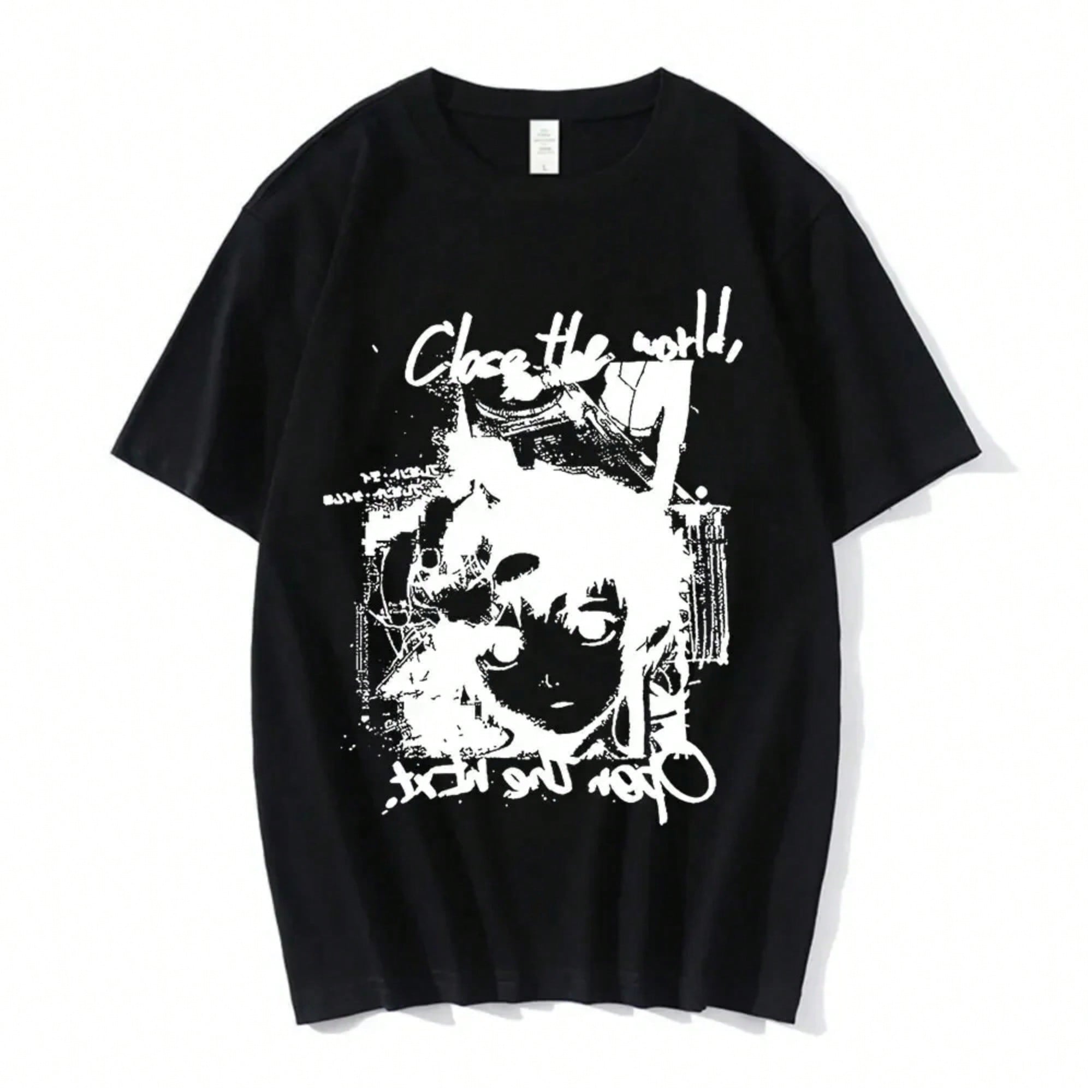 Luxury Brand Anime Serial Experiments Lain T-Shirt Women Graphic T Shirts Iwakura Manga Girl Sci Fi Short Sleeve Tee Female