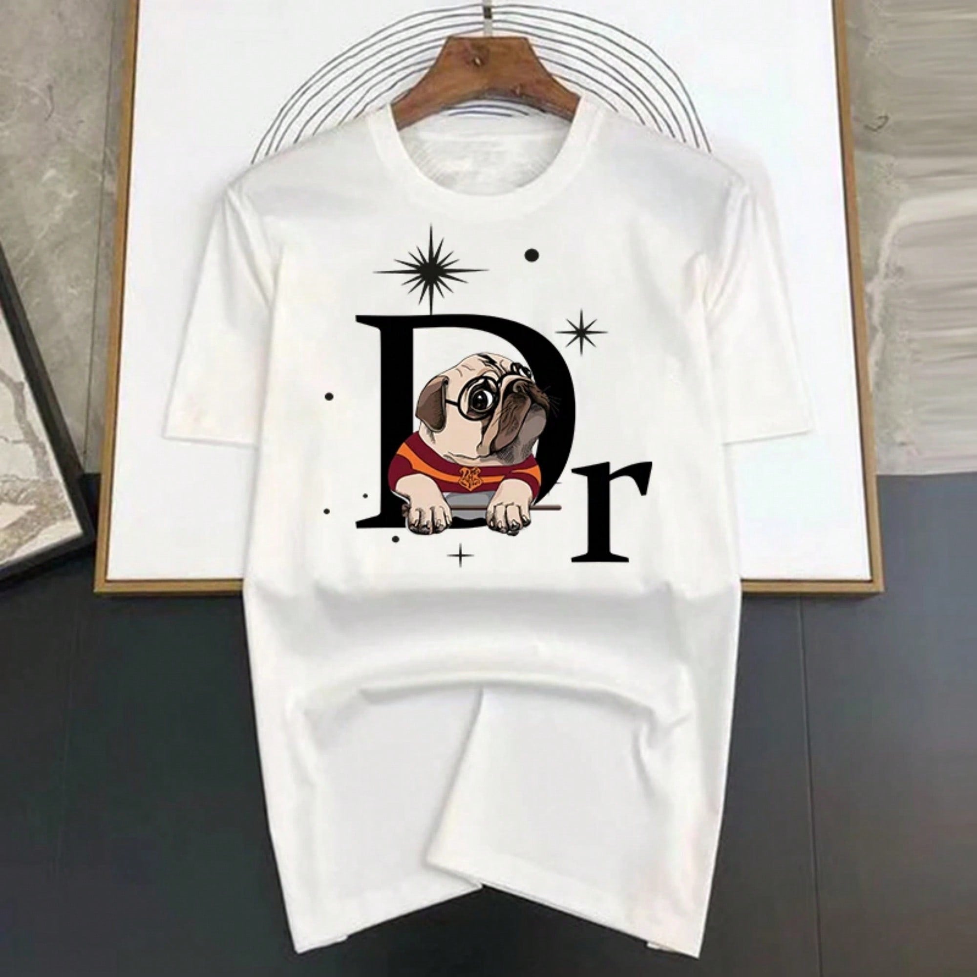 Luxury Brand Pekingese Print Fashion Women's Brand Classic Sports Summer Casual Loose Short Sleeved T-Shirt