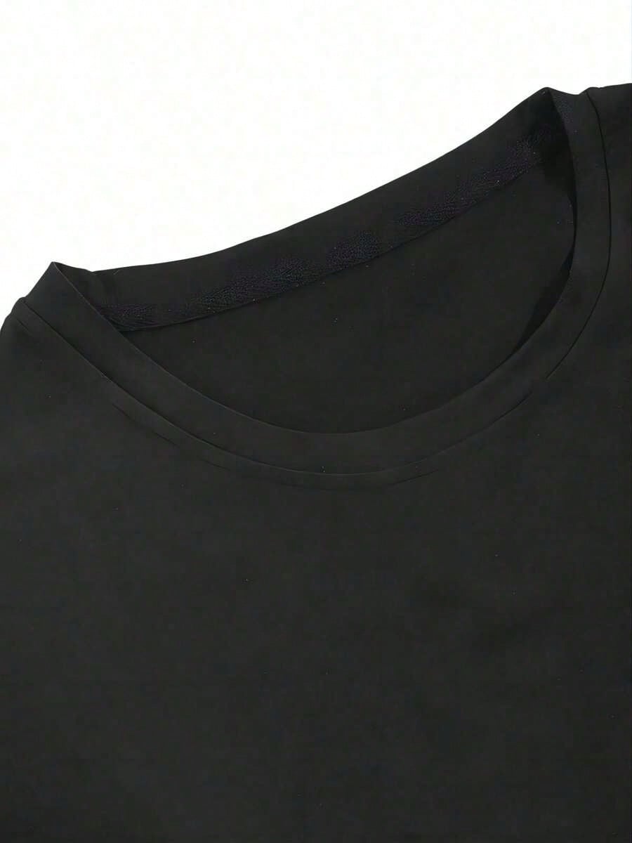 Fashion T-Shirt For Men Y2K Tops Luxury Brand Letter Printing T-Shirt Summer Short Sleeve Tee  Fashion Round Neck Tops 2024-Versatile Basic T-Shirts