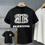 2025 Summer Latest Luxury Brand Y2k Top T-Shirt Pure Cotton Flat Print Large Size Short-Sleeved Men's And Women's Top T-Shirt1:1