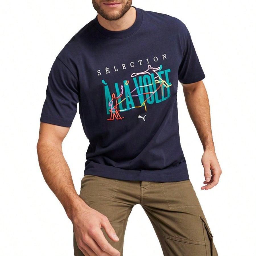Puma Graphics A La Volee Crew Neck Short Sleeve T-Shirt |  | Men Sports Tees & Tanks1:1