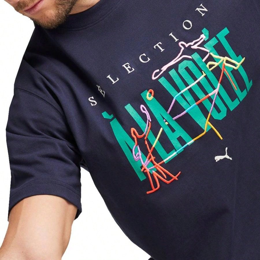 Puma Graphics A La Volee Crew Neck Short Sleeve T-Shirt |  | Men Sports Tees & Tanks1:1