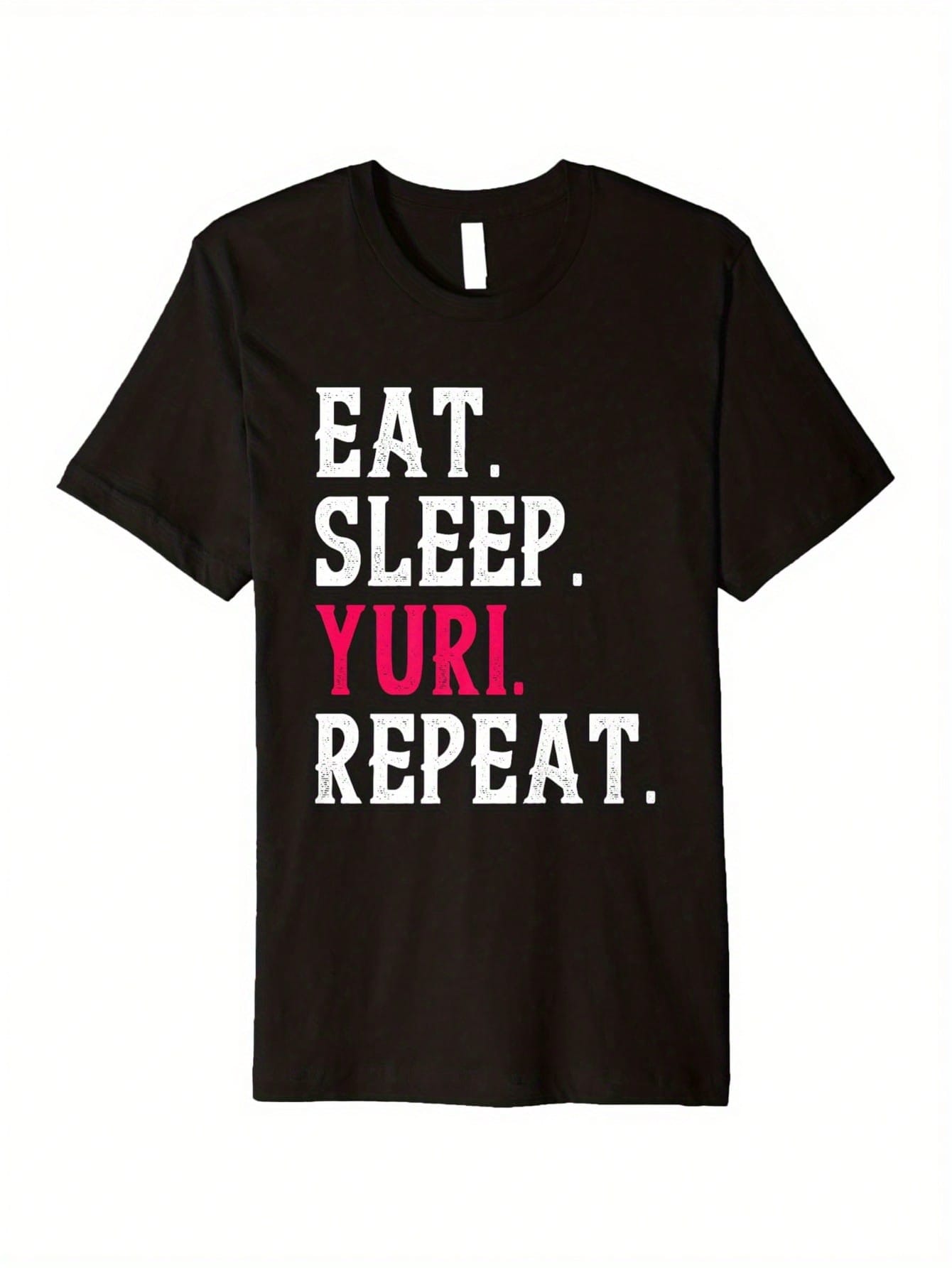 Anime Yuri Lovers Tshirt Eat Sleep Yuri Repeat, Men'S And Women'S Four Seasons Cotton Casual Round Neck Outdoor Personality Short-Sleeved T-Shirt, Men'S Summer Clothes, Mens T Shirt, Slightly Elastic, 100% Cotton, S-XXXL,Short Sleeved Shirt, Essential For