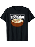 Filipino Sinigang Soup Print T-Shirt, 100% Cotton, Casual Crew Neck Tee, Regular Fit, Short Sleeve Pullover, Slight Stretch, Knit Fabric, For Adults, All-Season Casual Wear, Weekend Casual Style,Short Sleeved Shirt, Essential For Summer And Spring, Loose