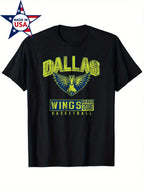 WNBA T Shirt Black Small Unisex Adults Short Sleeve T Shirt Sports Fan T Shirts,100% Pure Cotton Short Sleeved Shirt, Essential For Summer And Spring, Loose Casual Round Neck, Men's Letter Printed T-Shirt, Suitable For Sports Enthusiasts