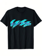 Millennials Geometric Nostalgia 90s T-Shirt,100% Pure Cotton Short Sleeved Shirt, Essential For Summer And Spring, Loose Casual Round Neck, Men's Letter Printed T-Shirt, Suitable For Sports Enthusiasts