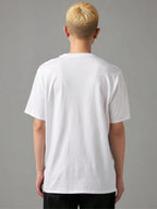Calvin Klein Men's Text Monogram Crew Neck T-Shirt | Style 40KC829_540 | Classic Cotton Jersey Tee1:1
