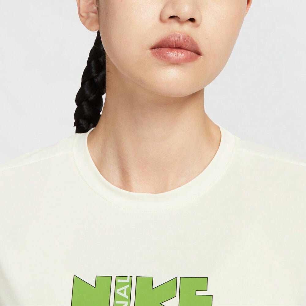 Nike Women's AS W NK SWIFT DF SS TOP GCEL Short Sleeve T-Shirt, Knit Crew Neck Short Tee IIII0465-0471:1