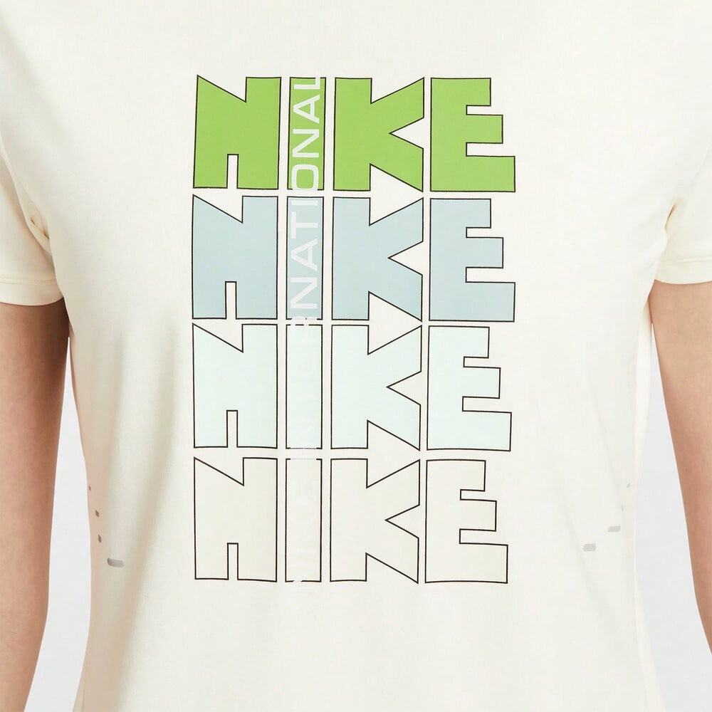 Nike Women's AS W NK SWIFT DF SS TOP GCEL Short Sleeve T-Shirt, Knit Crew Neck Short Tee IIII0465-0471:1