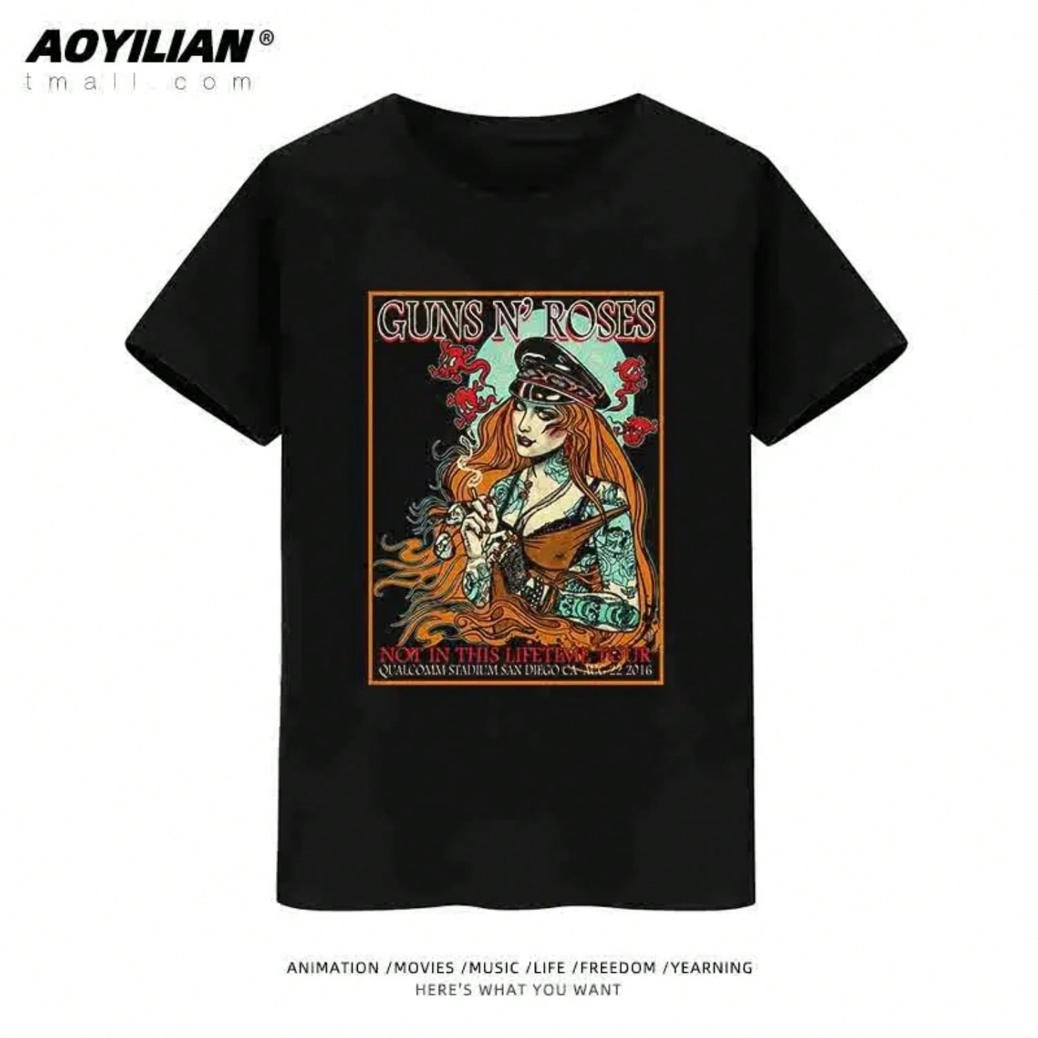 GIR Tattered Collage T-Shirt _ Printed Summer Luxury Brand Cotton Men's And Women's T-Shirt Short Sleeve1:1