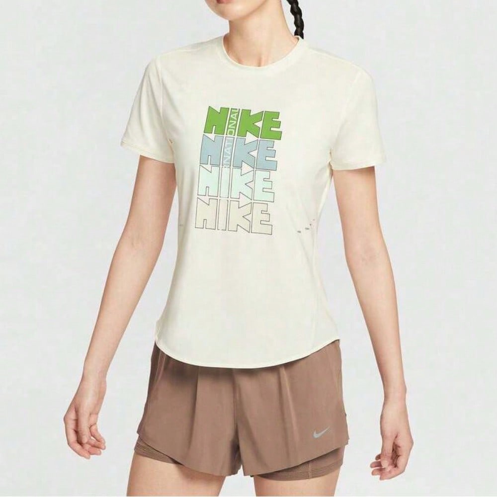 Nike Women's AS W NK SWIFT DF SS TOP GCEL Short Sleeve T-Shirt, Knit Crew Neck Short Tee IIII0465-0471:1