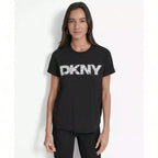 DKNY Women's Newspaper Logo Crewneck T-Shirt |  | Women Sports Tees & Tanks1:1