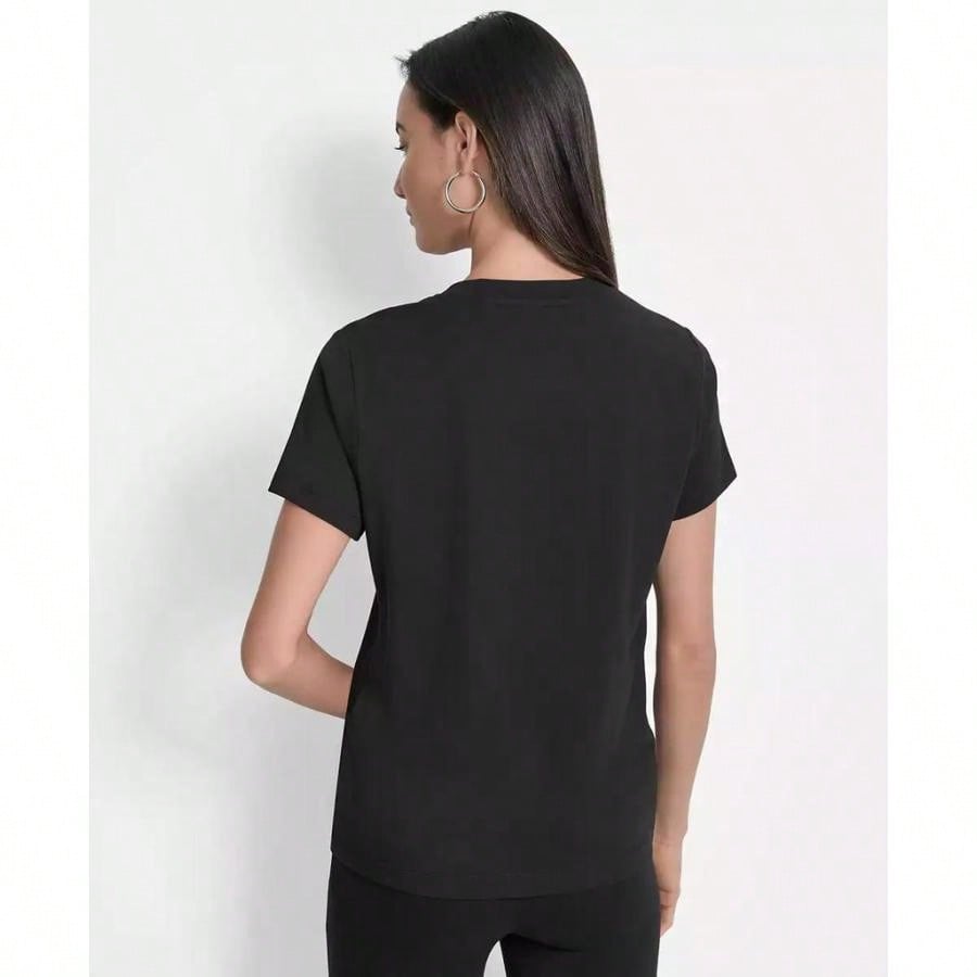 DKNY Women's Newspaper Logo Crewneck T-Shirt |  | Women Sports Tees & Tanks1:1