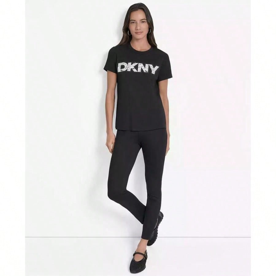 DKNY Women's Newspaper Logo Crewneck T-Shirt |  | Women Sports Tees & Tanks1:1