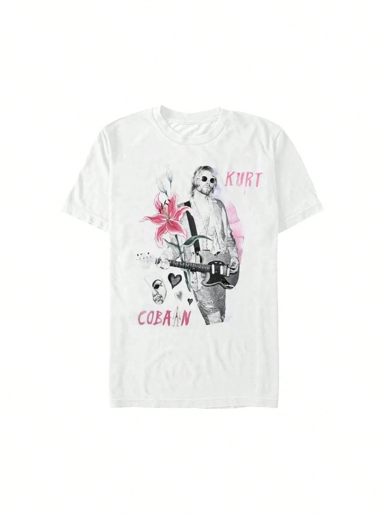 Kurte Cobain Smoking Box Photo Regular Peripheral Pattern Printing Summer Luxury Brand Cotton Men's And Women's T-Shirts1:1
