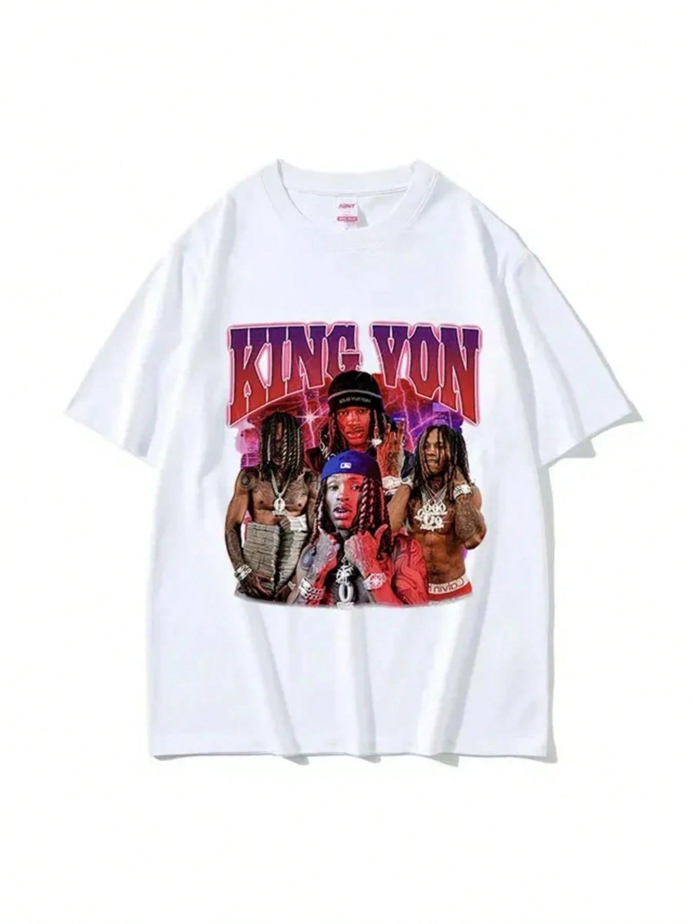 Portrait & Letter Graphic Men Women Cotton T-Shirt Luxury Brand Fashion Big Size Top Casual Short Sleeve Streetwear Print Tee