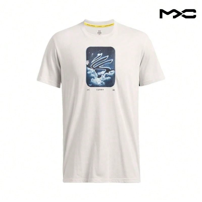 Curry  Comfortable Versatile Durable Short Sleeve Breathable T-Shirt Clay-White Tops Men1:1
