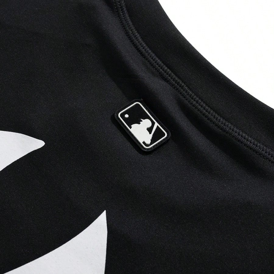 MLB Men's And Women's T-Shirts BASIC MEGA LOGO OVER FIT WATER T-SHIRTS Daily Casual Outdoor Sports Comfortable Soft Short-Sleeved T-Shirt 3ATSB0853-50BKS1:1