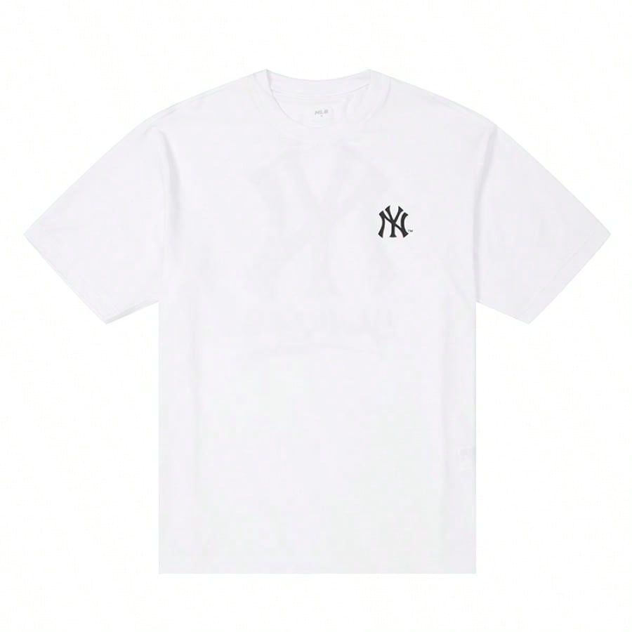 MLB Men's And Women's T-Shirts BASIC MEGA LOGO OVER FIT WATER T-SHIRTS Daily Casual Outdoor Sports Comfortable Soft Short-Sleeved T-Shirt 3ATSB0853-50BKS1:1