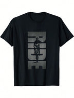 Dirt Bike Motocross T-Shirt,100% Pure Cotton Short Sleeved Shirt, Essential For Summer And Spring, Loose Casual Round Neck, Men's Letter Printed T-Shirt