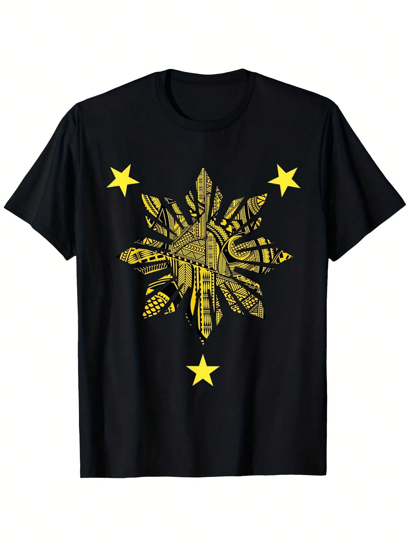 Filipino Heritage T-Shirt - Polynesian  Tattoo Shirt T-Shirt, 100% Cotton Hawaii Theme Style T-Shirts For Men Women, Gift, Friends, Father, Party, Mom180g, Round Neck, Black, Size S-XXXL, Cotton Casual Short Sleeve Tee Soft, Comfortable & Machine Washable