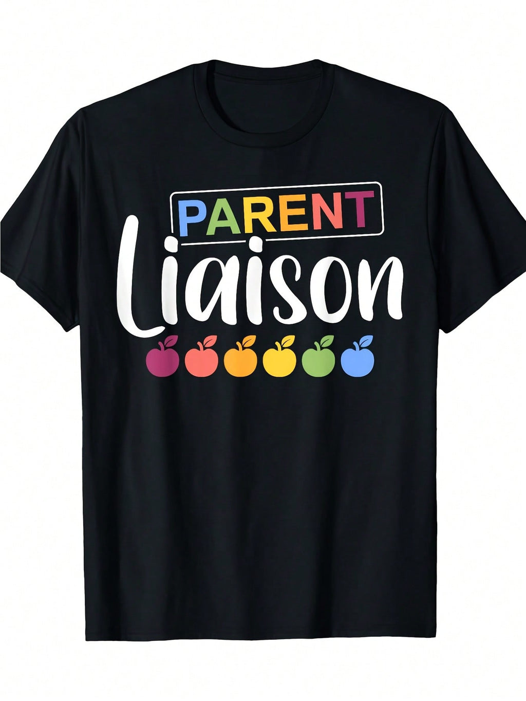 Cute Parent Liaison T-Shirt220g T-Shirt, 100% Cotton T-Shirt Gift, Unisex, Hot Selling Items, Soft, Breathable, Lightweight - Crew Neck, Regular Fit - Machine Washable, Comfortable Cotton Crew Neck Short Sleeve Graphic Print T-Shirt, Black, Sizes S To XXX