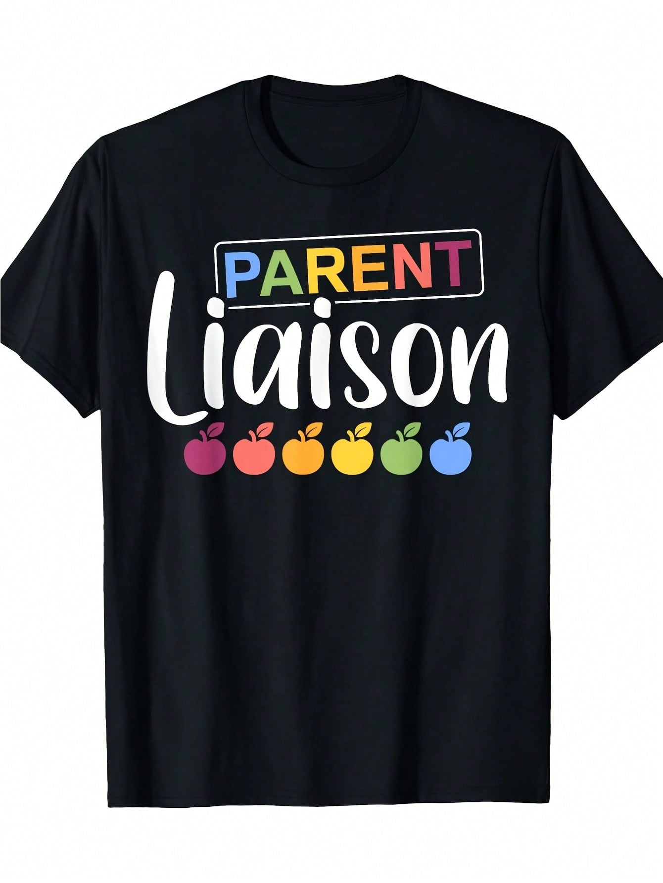 Cute Parent Liaison T-Shirt220g T-Shirt, 100% Cotton T-Shirt Gift, Unisex, Hot Selling Items, Soft, Breathable, Lightweight - Crew Neck, Regular Fit - Machine Washable, Comfortable Cotton Crew Neck Short Sleeve Graphic Print T-Shirt, Black, Sizes S To XXX
