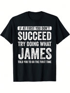 Funny  Inspired Saying T-Shirt - If At First You Don't Succeed... - Men's & Women's Soft Breathable Cotton Tee - Lightweight Crew Neck Shirt - Funny Spy Gift Idea - Sizes S-XXXL - Casual Everyday & Party Apparel - Machine Washable Retro Graphic Print With