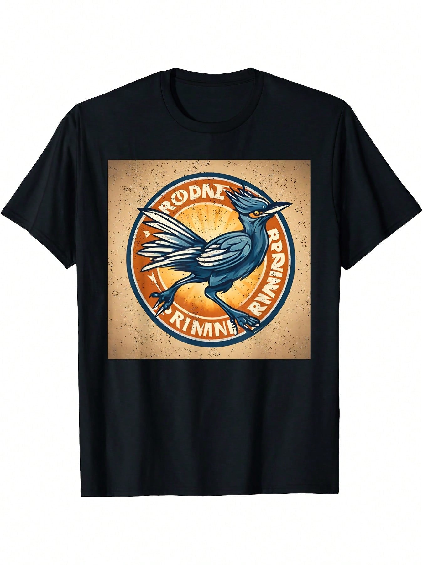 Vintage Road Runner T-Shirt - Retro Graphic Tee With, Black Shirt For Adults - Casual Everyday & Themed Events - Classic Design, Pop Culture Apparel, Eyecatching Artwork, Comfortable Fabric, Short Sleeve Top, Adult Clothing, Cartoon Print, Durable Print,