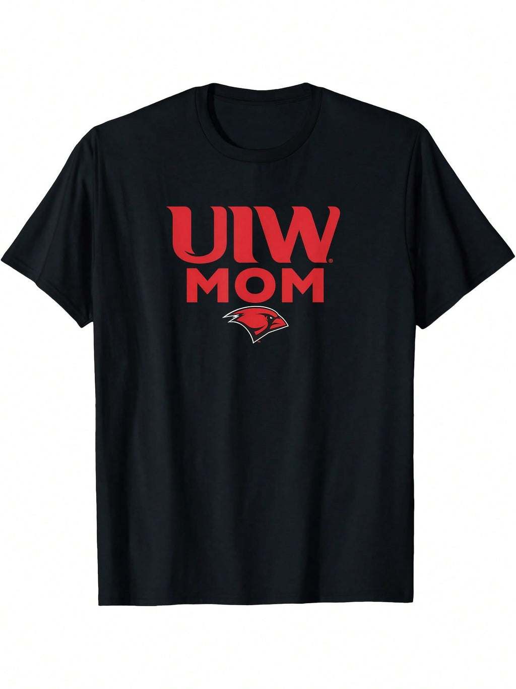 University Of The Incarnate Word UIW Cardinals Mom T-Shirt - Bold UW MOM Lettering, Red Cardinal Bird Graphic, UIW Mom Gift For Game Day, Alumni, Or Everyday Casual Wear - Comfortable Everyday Shirt, Alumni Apparel, Graphic Tee, Soft Material, Team Spirit