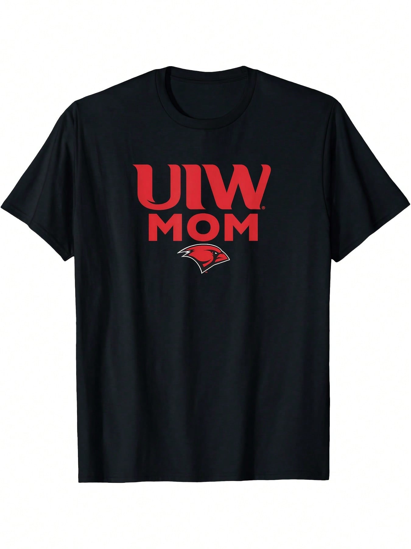 University Of The Incarnate Word UIW Cardinals Mom T-Shirt - Bold UW MOM Lettering, Red Cardinal Bird Graphic, UIW Mom Gift For Game Day, Alumni, Or Everyday Casual Wear - Comfortable Everyday Shirt, Alumni Apparel, Graphic Tee, Soft Material, Team Spirit