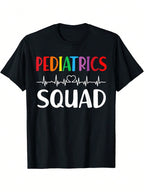 Pediatrics Squad Peds Registered Nurse T-Shirt - Pediatric Healthcare Worker Tee With Heartbeat Graphic, Black Nursing Shirt For Hospital, Clinic, Or Everyday Professional Pride - Machine Washable Medical Apparel Gift, Hospital Attire, Casual Workwear, Du