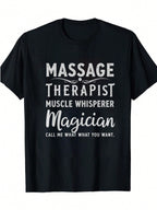 Funny Massage Therapist T-Shirt 100% Cotton Graphic Print Relax Humor Gift Fun Tee Cool Casual Fit