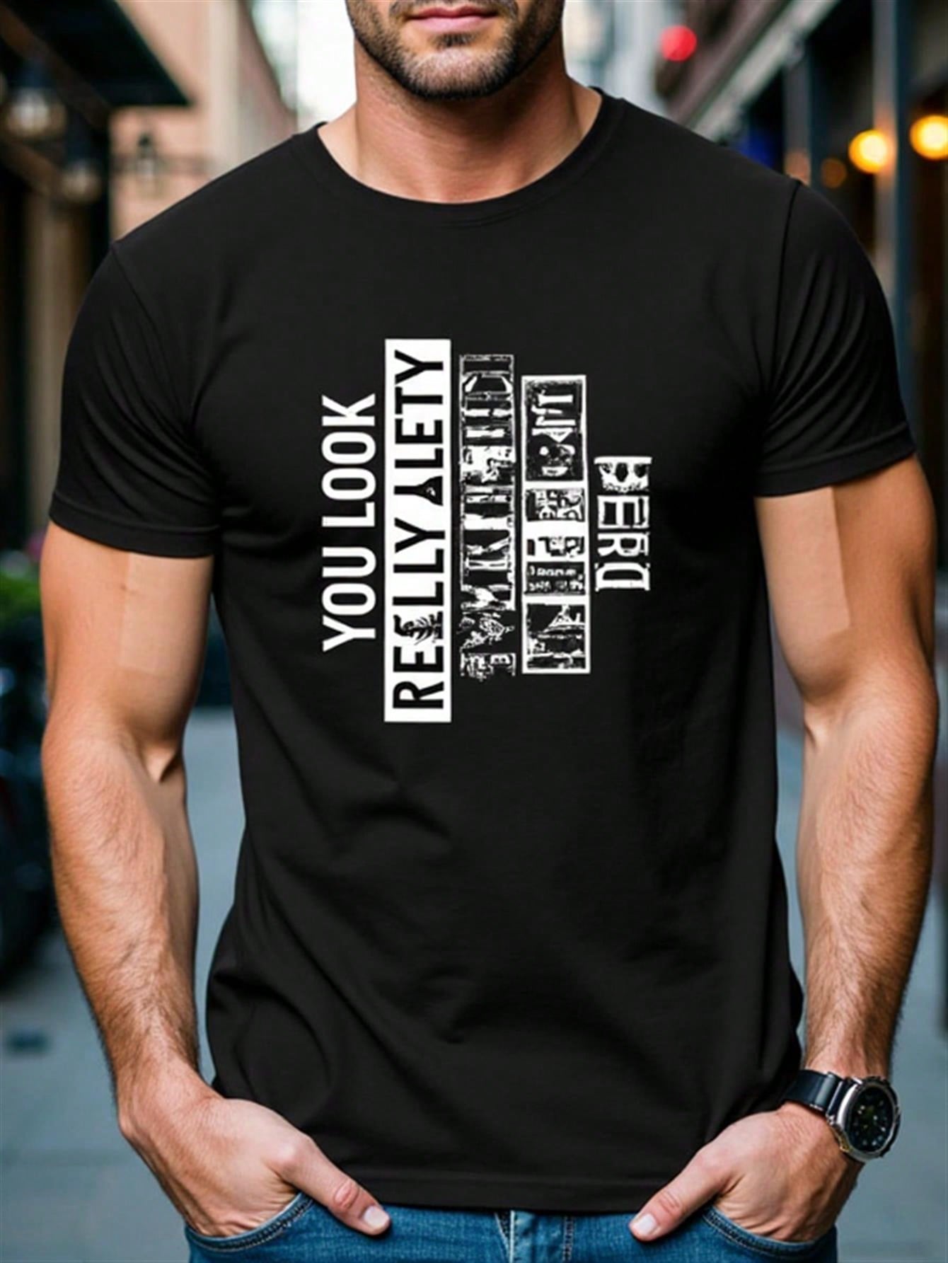 Men'S Bold Statement T-Shirt - You Look Really Weird Without Your Head Graphic Tee - Soft Breathable Cotton Shirt For Everyday & Formal Outfits - Funny Conversation Starter Gift For Birthdays, Holidays - All-Season Casual Top For Men, Humorous Apparel, Pl