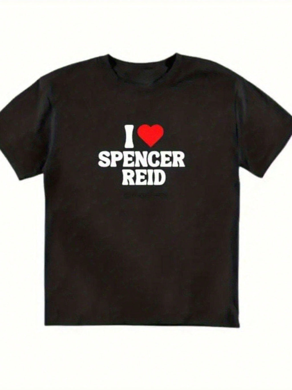 Spencer Reid Inspired TShirt 100 Cotton Crew Neck TShirt With I Love Spencer Reid Print Casual Knit Fabric Suitable For Sports And Daily Wear Medium Stretch Perfect For Christmas Halloween Spring Summer Series PLUS SIZE,100% Pure Cotton Short Sleeved Shir