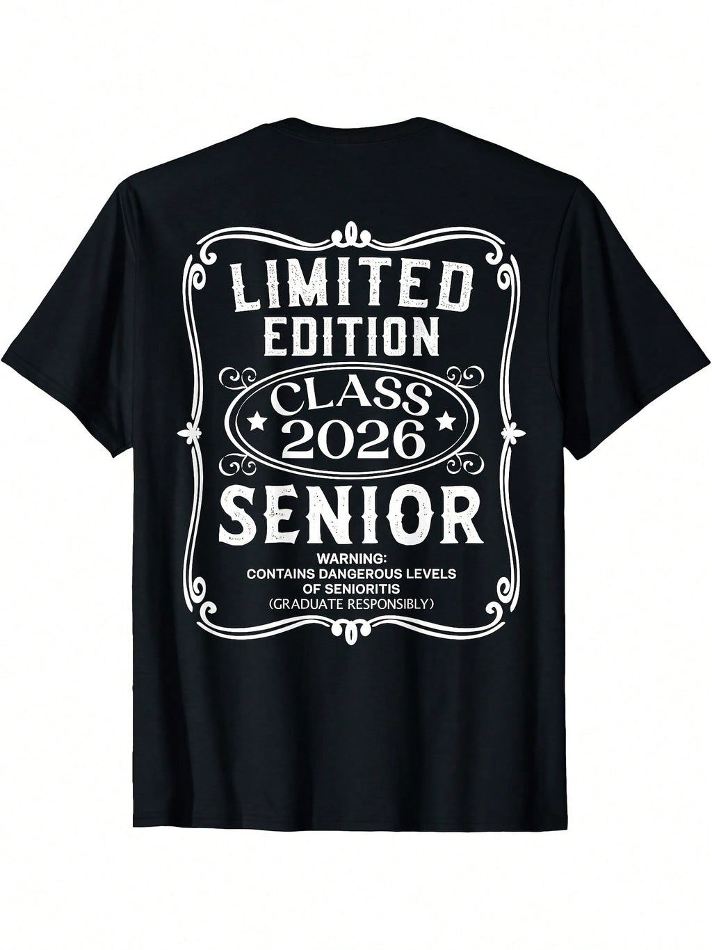 Class Of 2026 Graduate T-Shirt - Limited Edition Senior Year Shirt With Dangerous Levels Of Responsibility - Funny Graduation Gift For 2026 Grads - Black With White Back Print - Regular Fit Adult Sizes - Machine Washable Keepsake Apparel,100% Pure Cotton