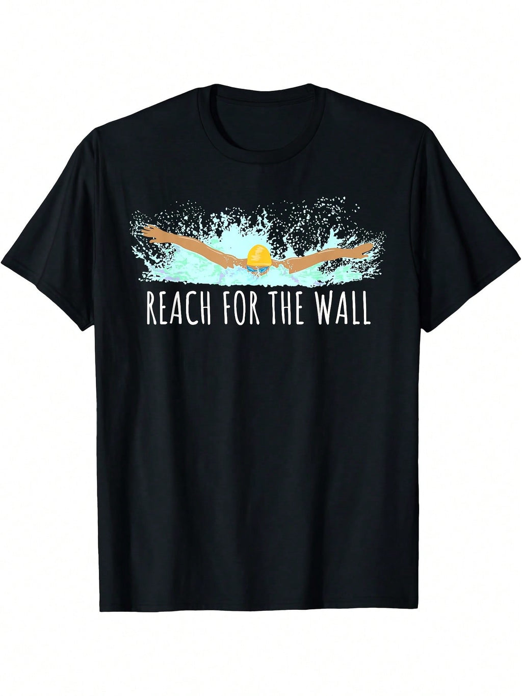 Funny Swimming Swim Team Gift For A Swimmer Quote Saying T-Shirt,100% Pure Cotton Short Sleeved Shirt, Essential For Summer And Spring, Loose Casual Round Neck, Men's Letter Printed T-Shirt