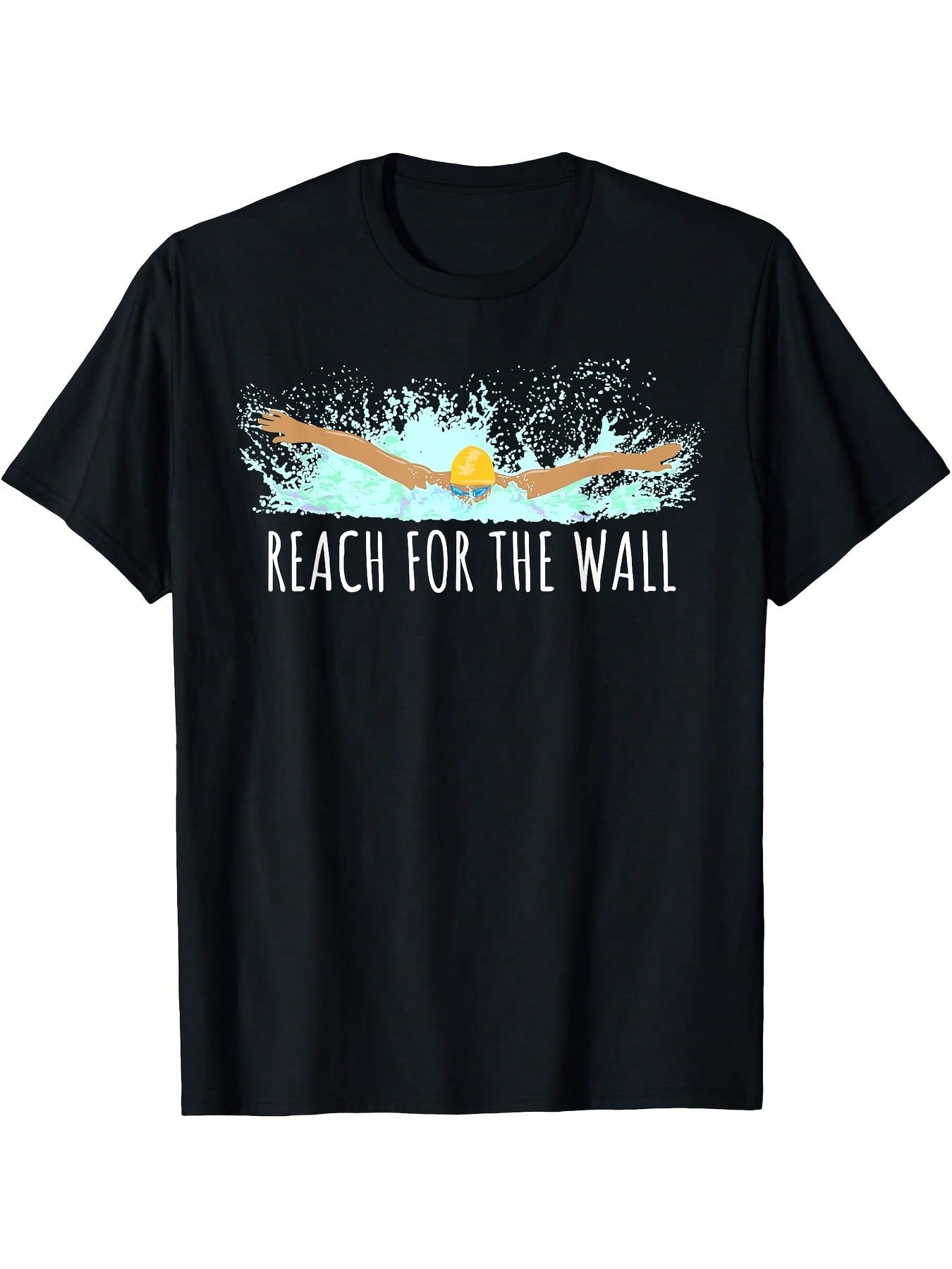 Funny Swimming Swim Team Gift For A Swimmer Quote Saying T-Shirt,100% Pure Cotton Short Sleeved Shirt, Essential For Summer And Spring, Loose Casual Round Neck, Men's Letter Printed T-Shirt