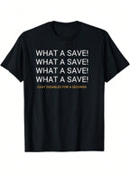 Funny Chat Disabled Save! Save! Save! Saying T-Shirt - Black With White Text - Casual Gaming Tee For Rocket League Fans - Lightweight Everyday Shirt - Adult Sizes Available - Conversation Starter Apparel, Fan Merchandise, Statement Design, Comfortable Fit